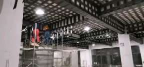 温州一商场梁，楼板碳纤维加固施工